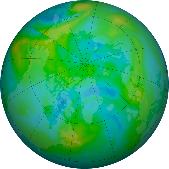 Arctic ozone map for 27 September 1987